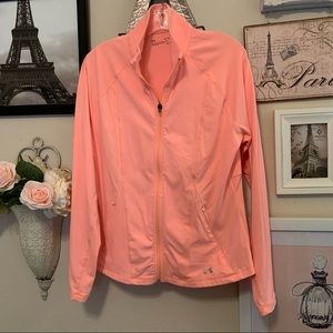 Under Armour salmon sweater.